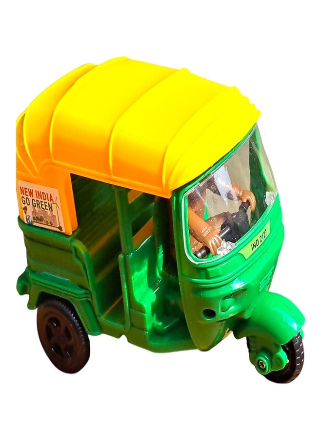 JNiL Friction Powered Auto Rickshaw Toys for Kids (Yellow and Green) - Image 5